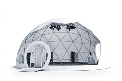 Geodesic tents: event dome by Polidomes