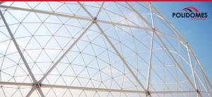 The transparent Polidomes geodesic dome tent for corporate events