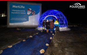 The transparent Polidomes geodesic dome tent for corporate events